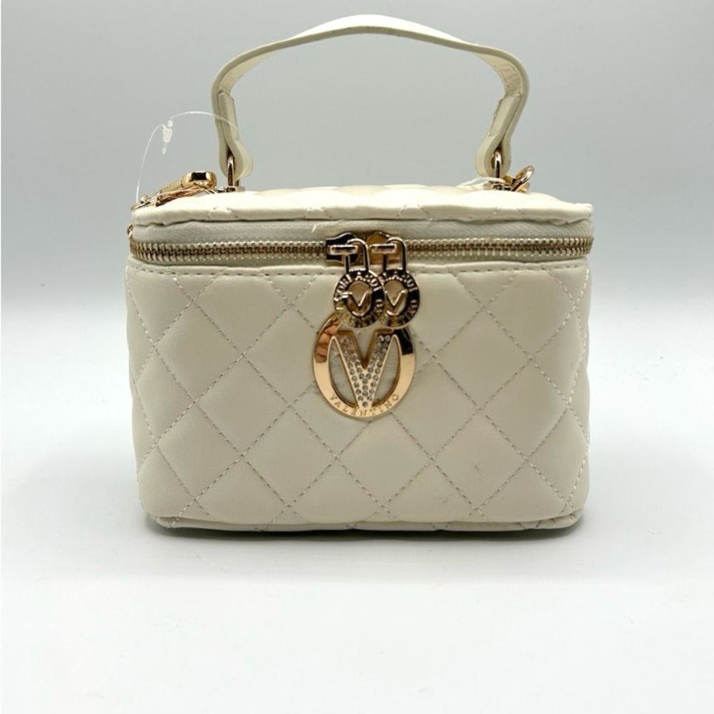 Valentino Orlandi Cream Quilted Vanity Handbag